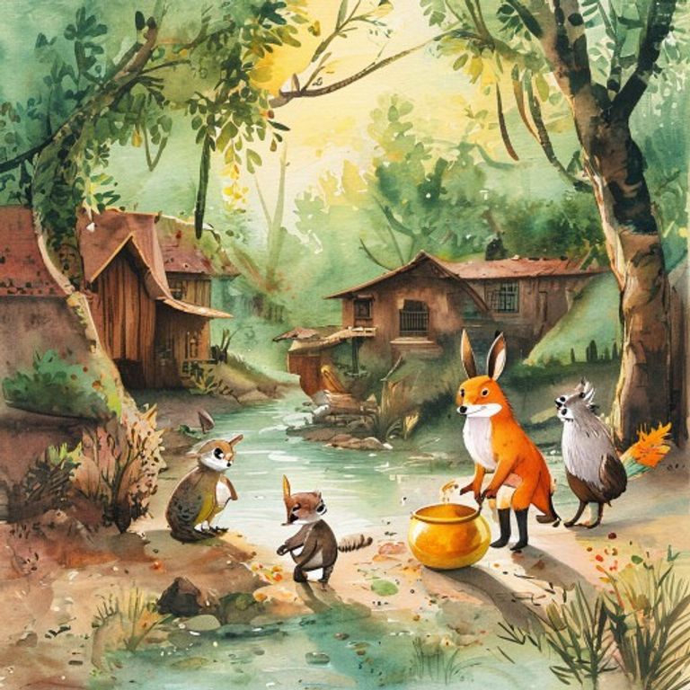 तीन मित्र और सोने का बर्तन